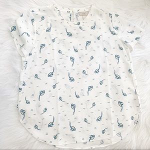 LOFT | bird blouse New XS